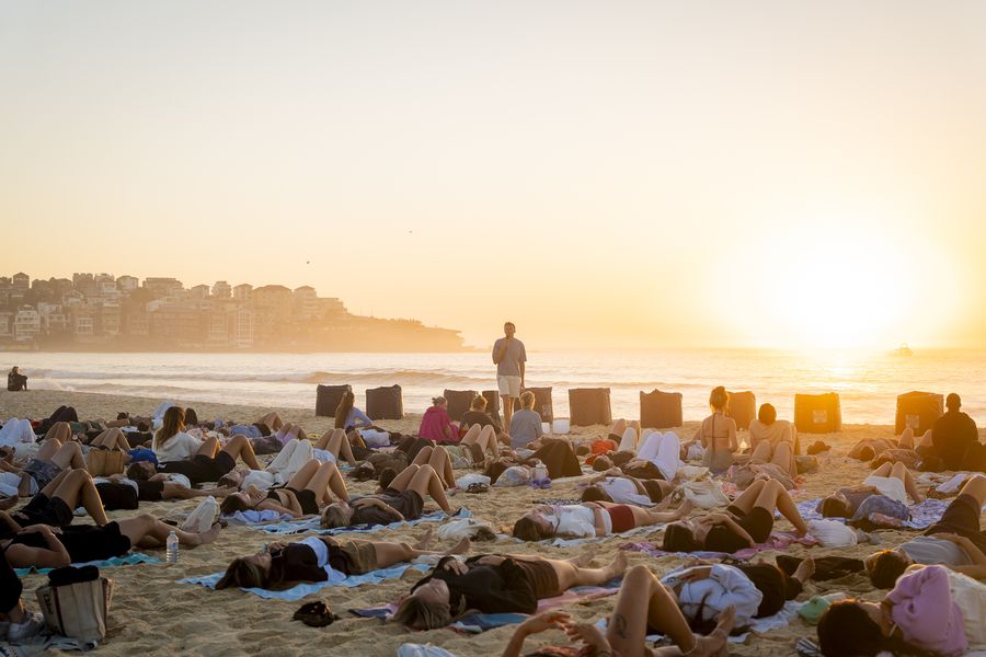 Breathwork workshop at Bondi Beach